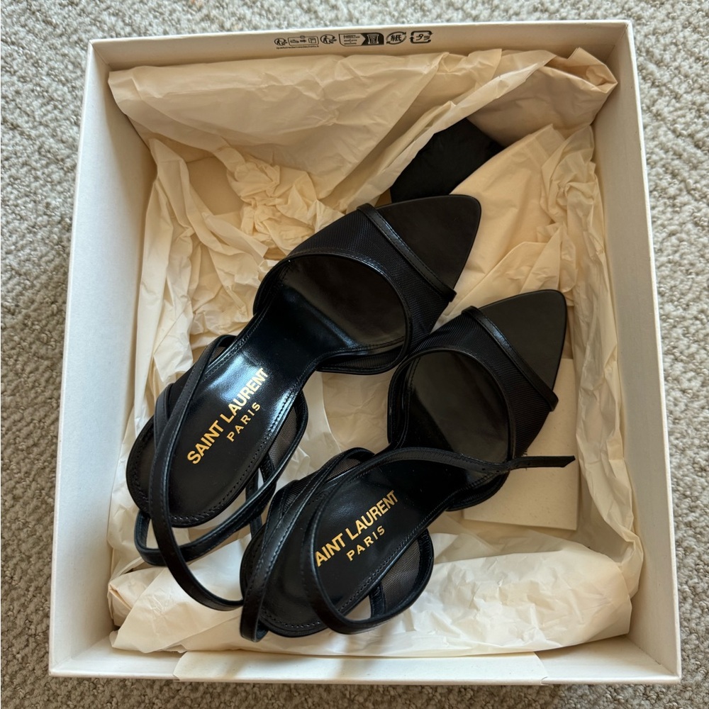 Saint Laurent Women's Missy Sandals in Tulle